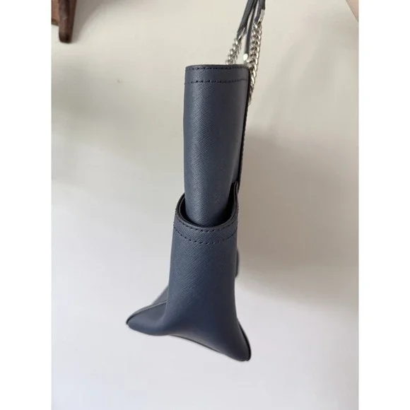 Michael Kors Jet Set Large Saffiano Leather Shoulder Bag Blue - Picture 8 of 15